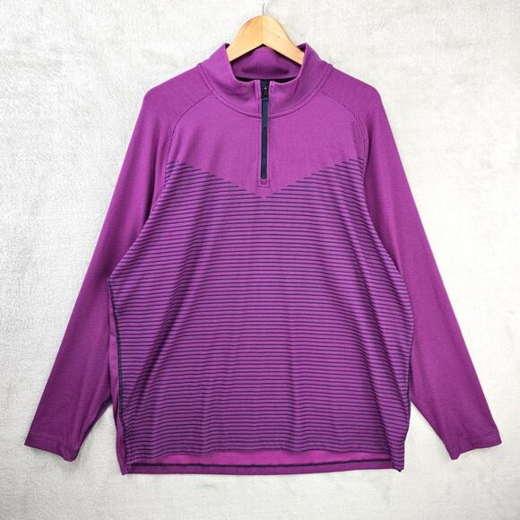 Nike Dri Fit ADV Vapor 1/4 Zip Mens XL Purple Golf Performance Pullover - Picture 1 of 9